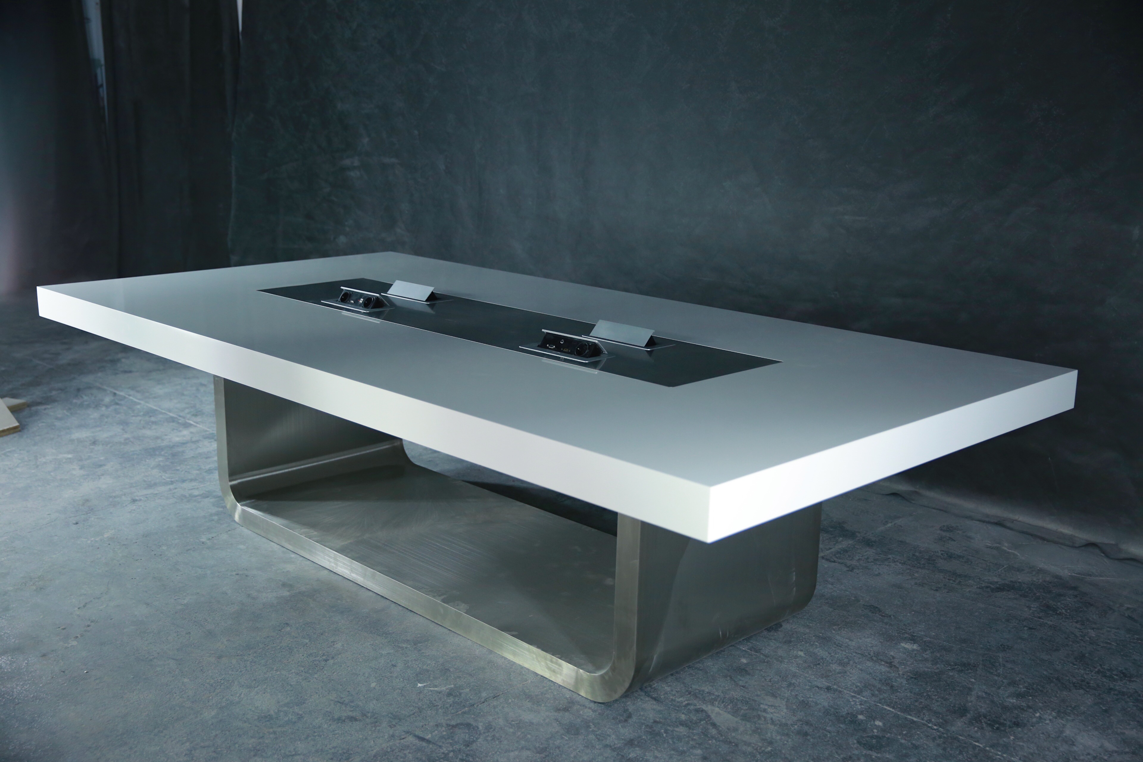 U Shape Stainless Conference Table 