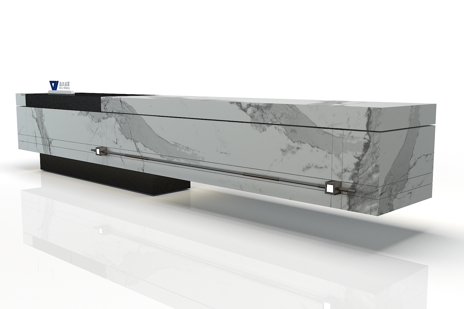Concrete & Marble Contrast Design Reception Counter