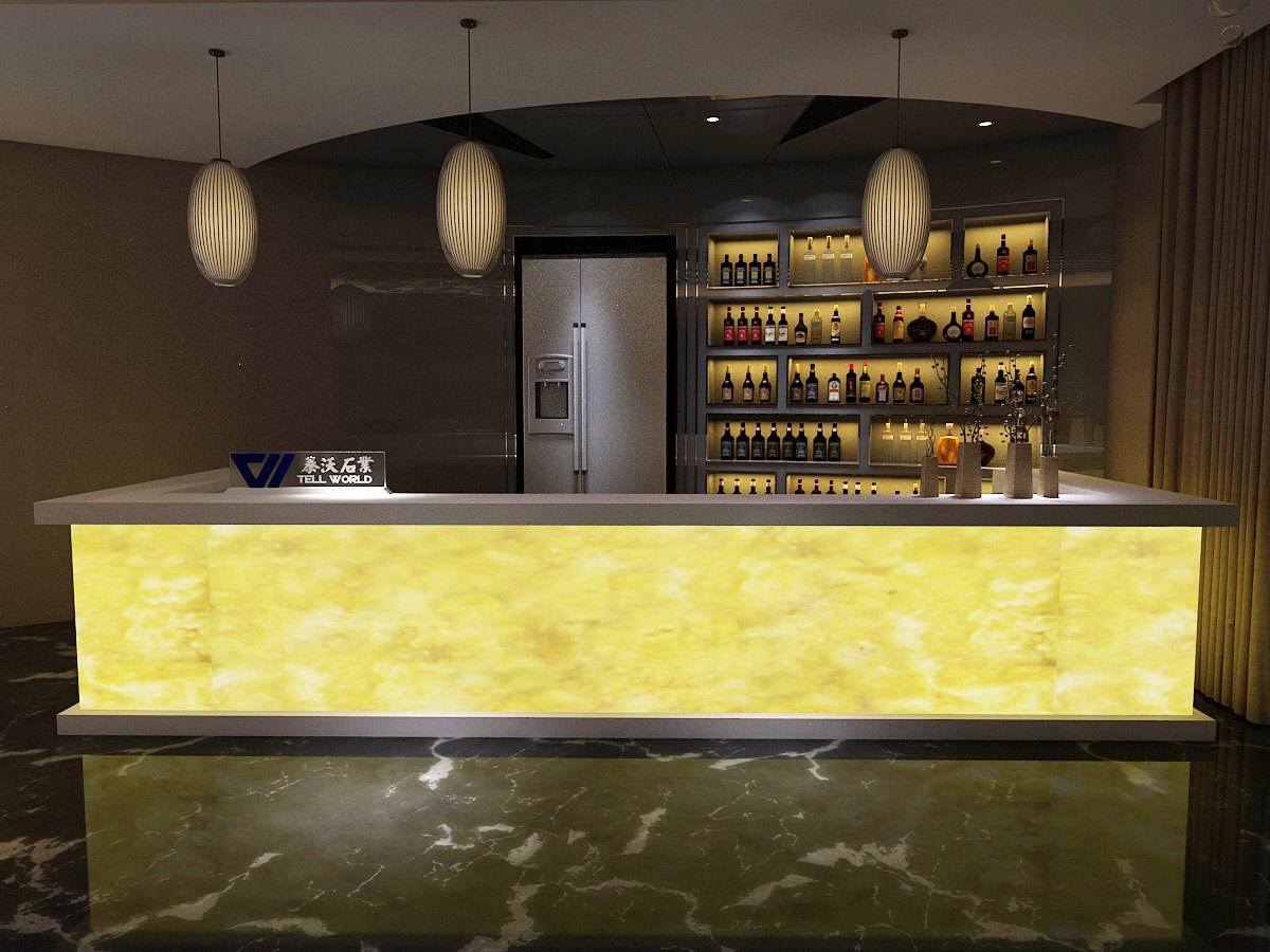 Yellow Amber Bar Counter