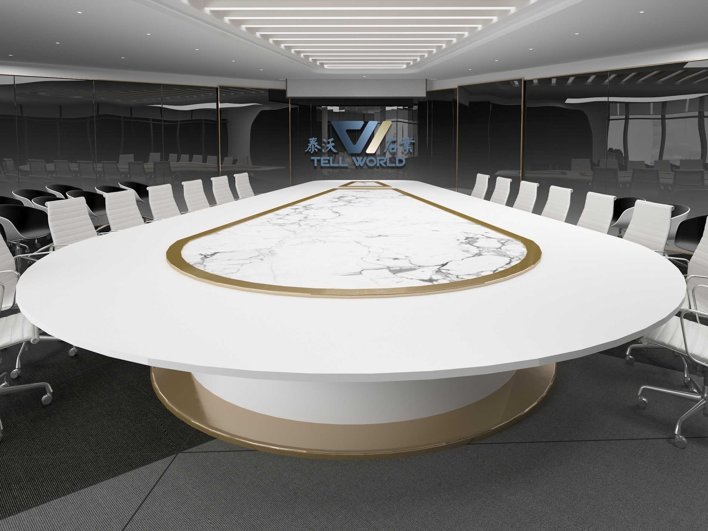 Circular conference table