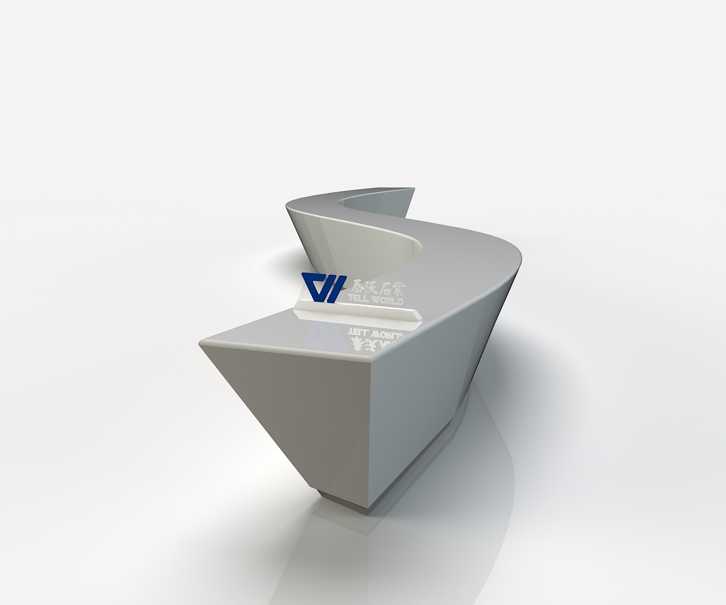 Snake Design Recpetion Counter Desk