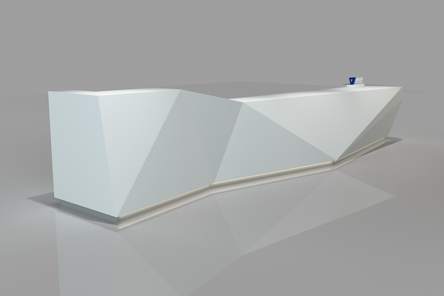 Triangle Joint Reception Desk Counter