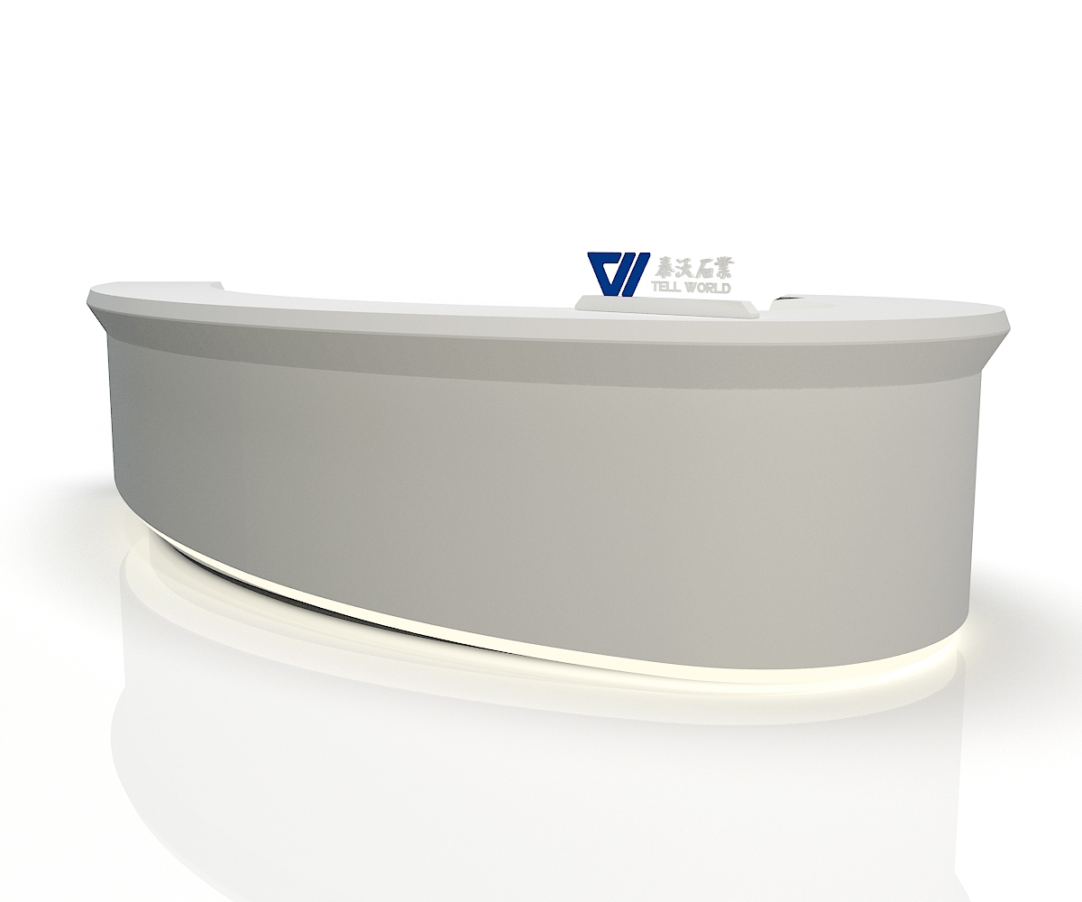 Curved reception desk