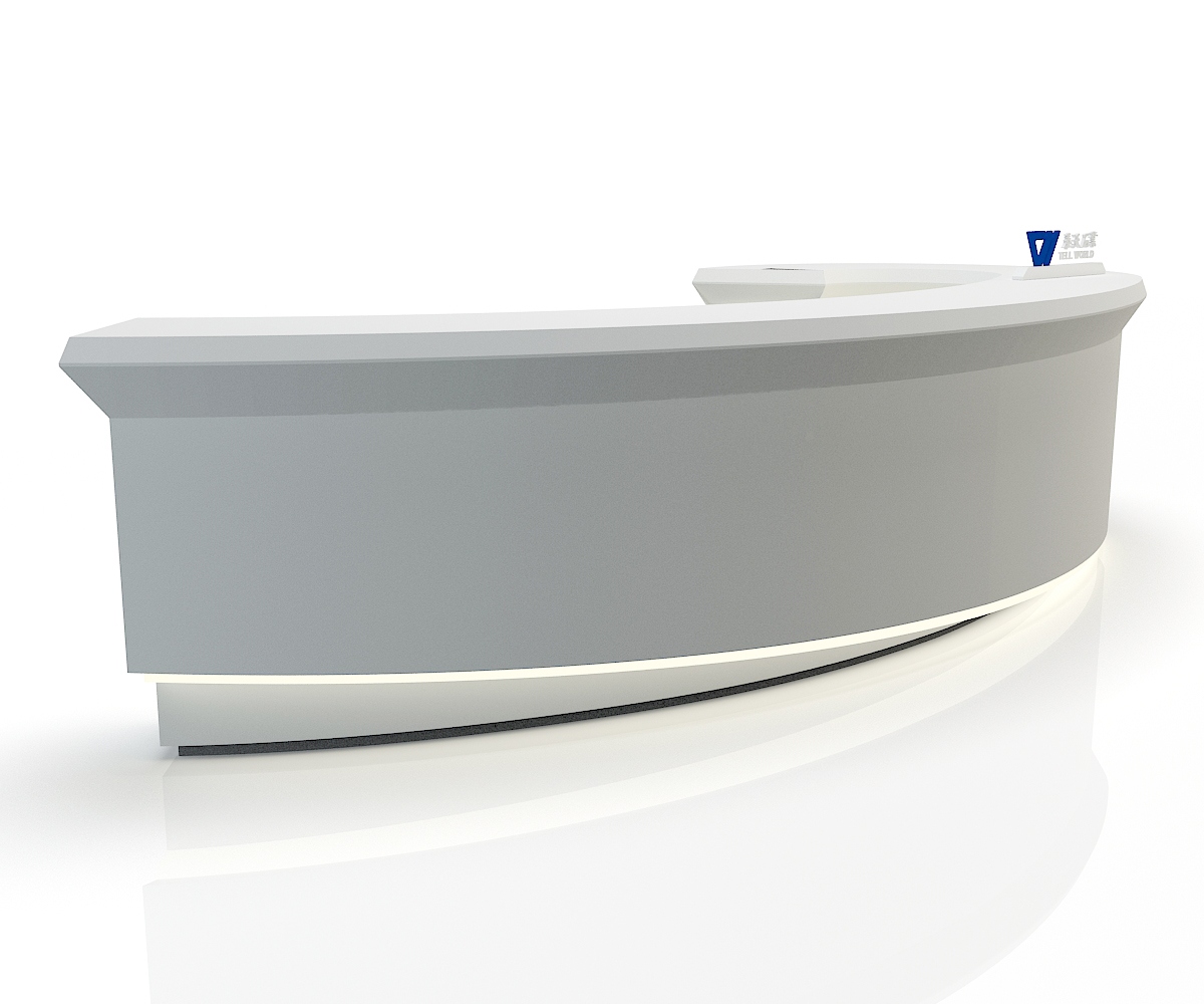 Curved reception desk