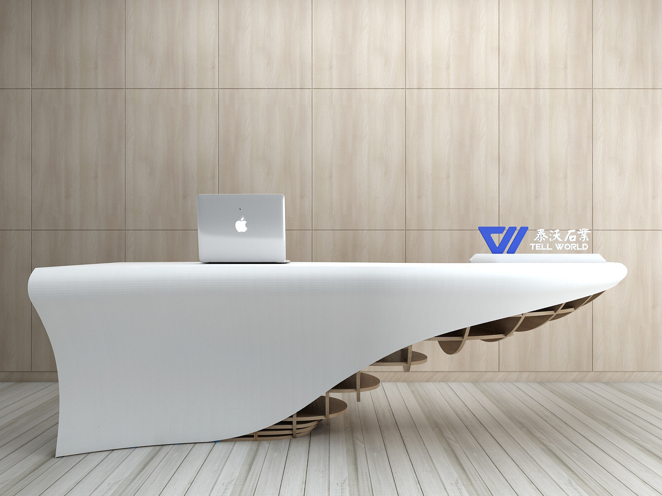 Wooden Base Reception Desk