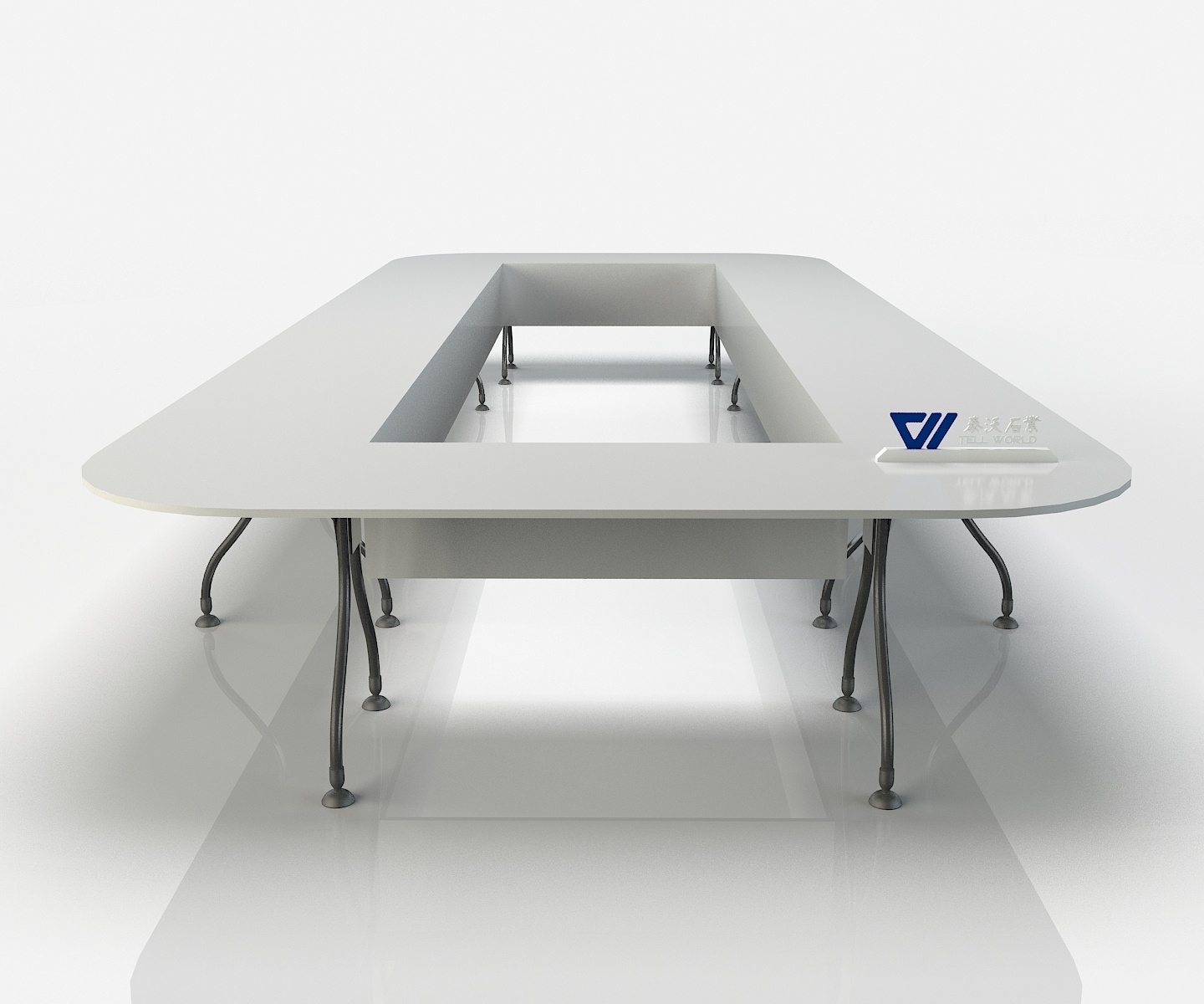 Metal Feet Conference Table